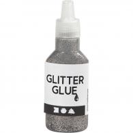CC Glitter Glue, silver, 25 ml/ 1 bottle - #589528