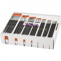 CC Gold Line Brushes, no. 0+2+4+8+12+16+20, L: 16,5-20 cm, W: 1-7 mm, flat, 7x12 pc/ 1 pack - #590471
