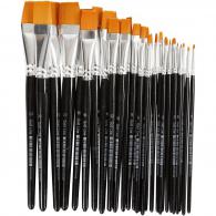 CC Gold Line Brushes, no. 0+2+4+8+12+16+20, L: 17-21 cm, W: 2-22 mm, flat, 30 pc/ 1 pack - #592026