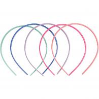 CC Hair Bands, assorted colours, W: 8 mm, 5 pc/ 1 pack - #590926