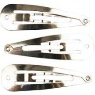 CC Hair Clips, silver-plated, L: 45 mm, W: 14 mm, 10 pc/ 1 pack - #591225