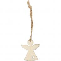 CC Hanging Christmas ornament, H: 3,2 cm, W: 2,9 cm, thickness 2,7 mm, 24 pc/ 1 pack - #589819
