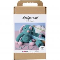 CC Hobbyset Amigurumi Puppy Pastel Pink Dark Turquoise - #594587