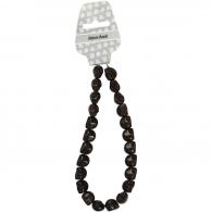 CC Howlite Beads, black, Dia. 12 mm, hole size 1,5 mm, 32 pc/ 1 pack - #591025