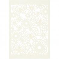 CC Lace Patterned cardboard, off-white, 10,5x15 cm, 200 g, 10 pc/ 1 pack - #591428