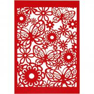 CC Lace Patterned cardboard, red, 10,5x15 cm, 200 g, 10 pc/ 1 pack - #591298