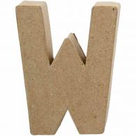 CC Letter, W, H: 10 cm, W: 8,3 cm, thickness 1,7 cm, 1 pc - #590177