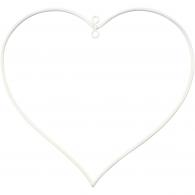 CC Metal heart white 13x13cm - #594102