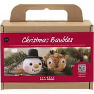CC Mini Craft Kit Christmas Baubles, Reindeer and Snowman, 1 pack - #593289