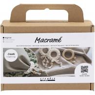 CC Mini Craft Kit Macramé, off white, Napkin Ring, 1 pack - #593475