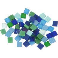 CC Mini Mosaic, blue/green harmony, size 5x5 mm, thickness 2 mm, 25 g/ 1 pack - #588775