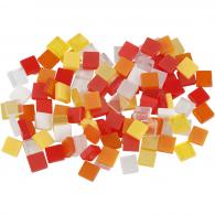 CC Mini Mosaic, red/orange harmony, size 5x5 mm, thickness 2 mm, 25 g/ 1 pack - #588922