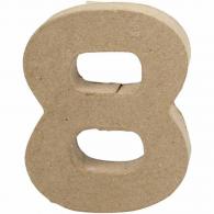 CC Number, 8, H: 10 cm, W: 7,6 cm, thickness 1,7 cm, 1 pc - #590226