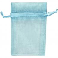CC Organza Bags, blue, size 7x10 cm, 10 pc/ 1 pack - #588604