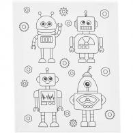 CC Painting canvas with print, Robots, 24x30 cm, 1 pc - #594039