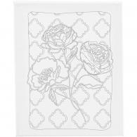 CC Painting canvas with print, Roses, 24x30 cm, 1 pc - #594045