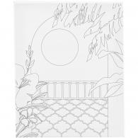 CC Painting canvas with print, Sunny balcony, 24x30 cm, 1 pc - #594031