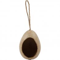 CC Paper Maché Egg Ornament with Hole 7.5x9.5 cm - #590629