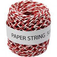 CC Paper String, red/white, thickness 1 mm, 50 m/ 1 roll - #591526