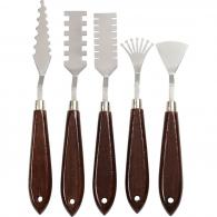 CC Patterned Palette knives Set, L: 17-21 cm, W: 2-3 cm, 5 pc/ 1 pack - #597920