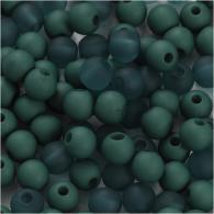 CC Plastic Beads, bottle green, Dia. 6 mm, hole size 2 mm, 40 g/ 1 pack - #591023