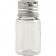 CC Plastic Jar with Screw-on Lid, H: 48 mm, Dia. 23,5 mm, 13 ml, 10 pc/ 1 pack - #588543