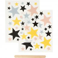 CC Rub-on Stickers, stars, 12,2x15,3 cm, 1 pack - #592471