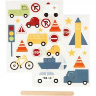 CC Rub-on Stickers, transport, 12,2x15,3 cm, 1 pack - #592141