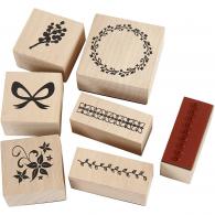 CC Rubber stamps set, nature, 7 asstd./ 1 pack - #591457
