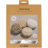 CC Silicone Molds, Circle with Flower Motif, 1st - #594057