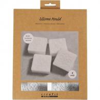 CC Silicone Molds, Square with Design, 1st - #594058