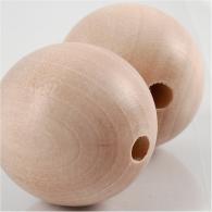 CC Wooden Bead, Dia. 35 mm, hole size 6 mm, 2 pc/ 1 pack - #591195