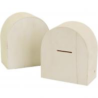 CC Wooden money box, size 10x9 cm, 1 piece - #590094