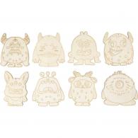 CC Wooden Monster Figures 24 Pieces - #602981