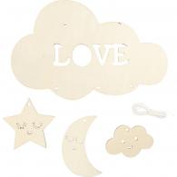 CC Wooden Night Sky Shape 28cm - #603004