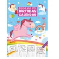 Color your own birthday calendar theme Unicorn - #598759