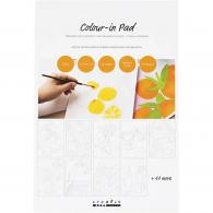 Colour block paper, A4 format (210×297 mm), 20 sheets of white cold-pressed paper with medium grain, 300 g/m² – ideal for painti - #594561