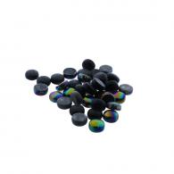 Glass Mosaic 150 gr Round Black 1.2x0.6 cm - #599190