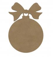 Gomille MDF Figure 26 cm Christmas Ball with Bow - #598859