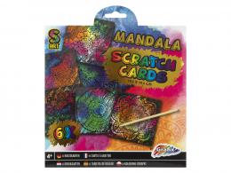 Grafix Rainbow Scratch Cards 19.5x19.5 cm Mandala - #598650