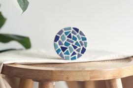 LC DIY Mosaic Coaster 4-piece Blue - #599687