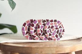 LC DIY Mosaic Coaster 4-piece Pink - #599688