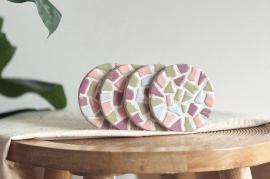 LC DIY Mosaic Coaster 4 pieces Pastel - #599689