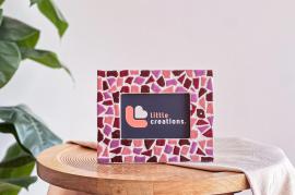 LC DIY Mosaic Photo Frame Pink - #599693