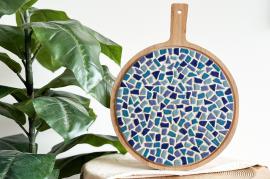 LC DIY Round snack board  blue - #599312
