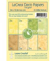 LeCrea deco paper embossing set Nature set 8 designs - #543778