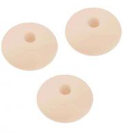 Lens kraal uit silicoon voor speenketting 6pcs x 12mm, Perzik - #545744