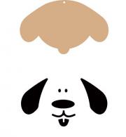 MDF Dog,9mmx180x110mm+A5 sjabloon - #544444