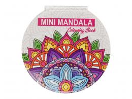 Mini Mandala Coloring Book Round Pink - #599192