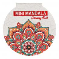 Mini Mandala Coloring Book Round Red - #599193